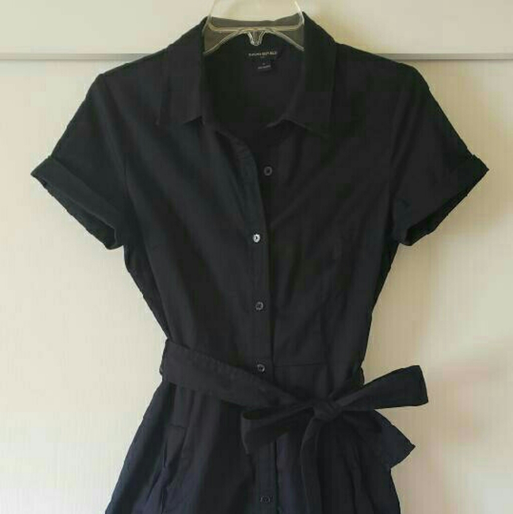 Banana Republic Black Shirt Dress